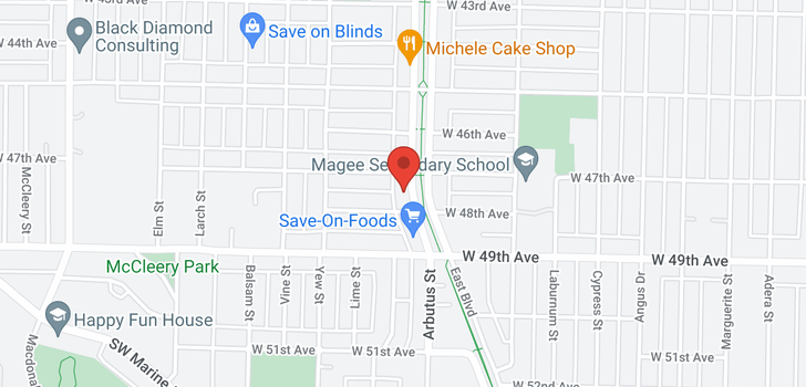 map of 101 6333 WEST BOULEVARD